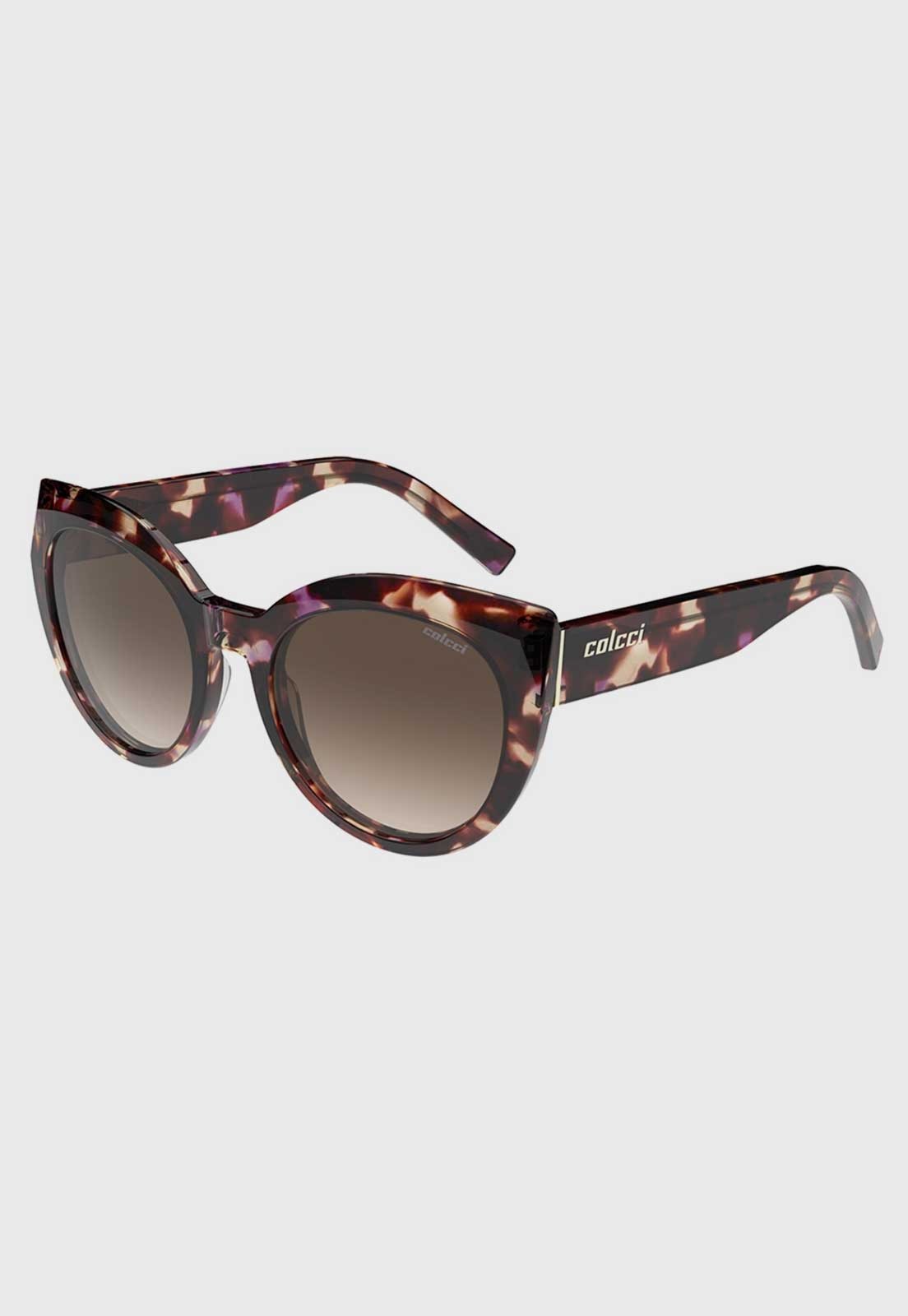 Óculos de Sol Feminino Colcci Armação Acetato Marrom e Violeta