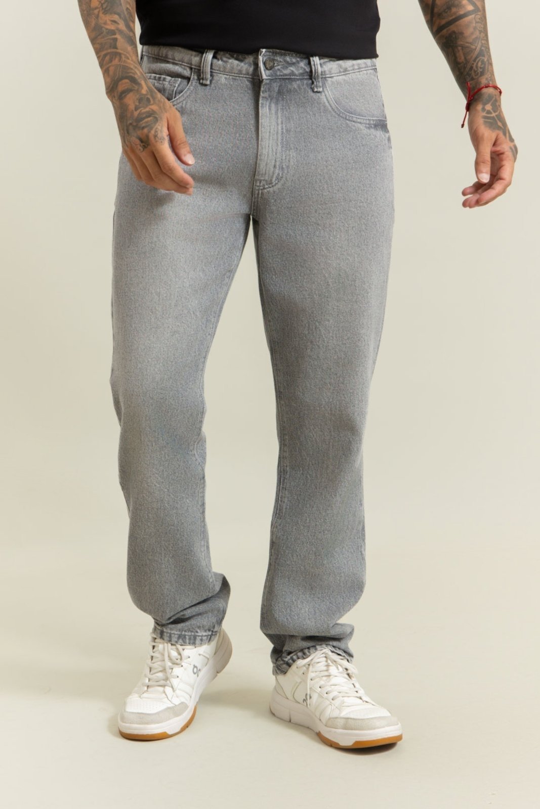 Calça Jeans Slim Cinza Masculina 100% Algodão Dialogo