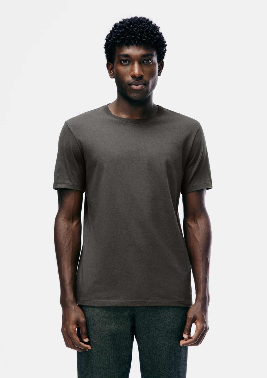 Camiseta Básica Masculina Manga Curta Em Malha H+ - Verde