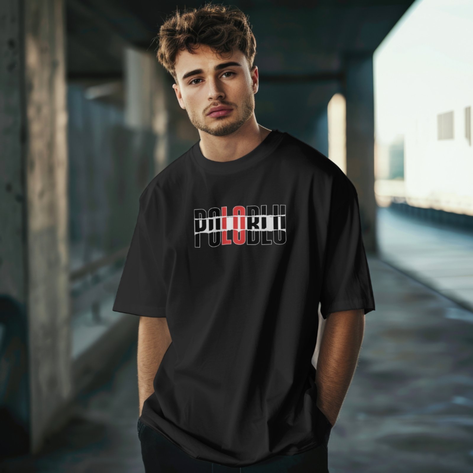 Camiseta Polo Blu Masculina Moderna Estilosa em Algodão Preta do P ao G1