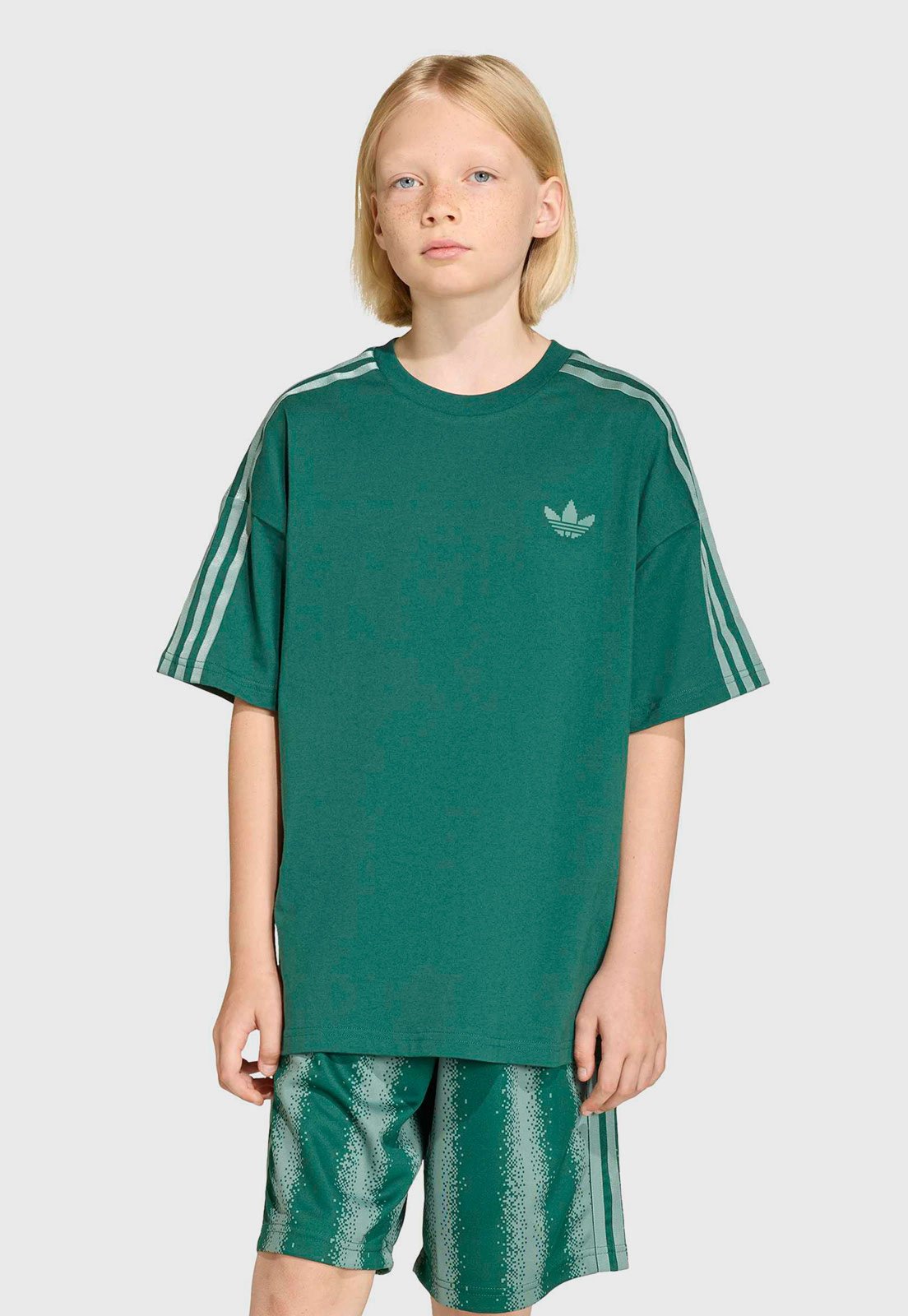 Infantil - Camiseta Adidas Originals Estampa Animal Print Marrom - Miniatura 3