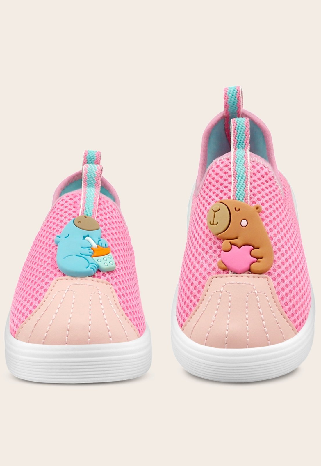 Infantil – Tênis Menina Calce Fácil Rosa Capivara Mzkid