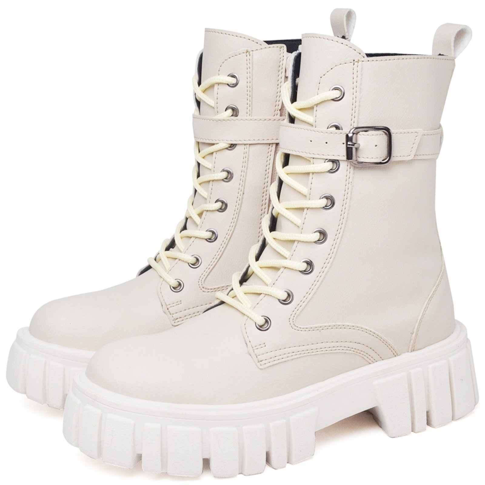 Bota Coturno Feminina Tratorada DUBUY 1201FG Areia