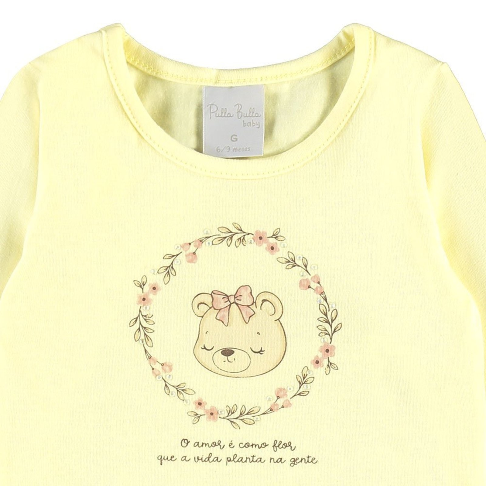 Infantil - Body Amarelo Pulla Bulla Menina - 55111-4