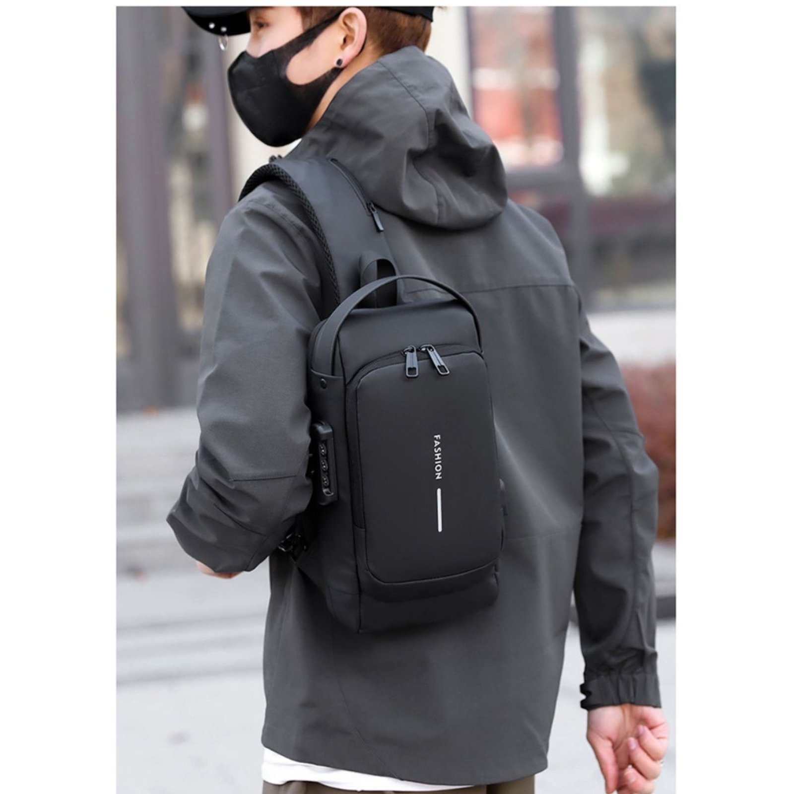 Mochila Transversal Bolsa Shoulder De Ombro Impermeável