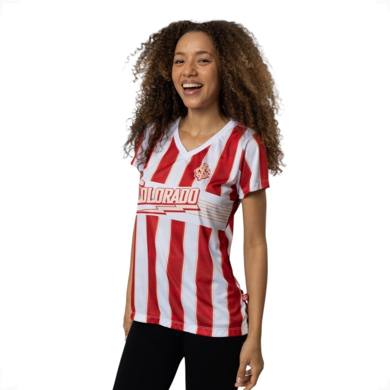 Camiseta Feminina Internacional Baby Look Colorado Sublimada Vermelho