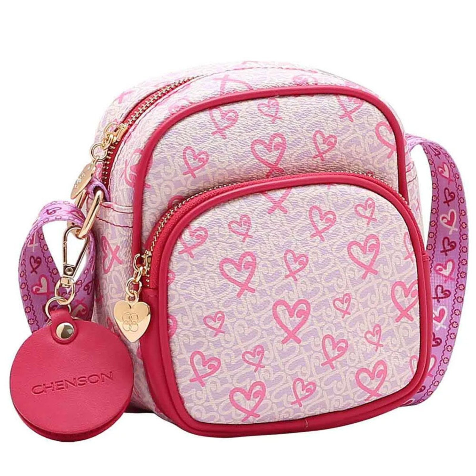 Bolsa Feminina Transversal Chenson Cg84965 1824965 Rosa