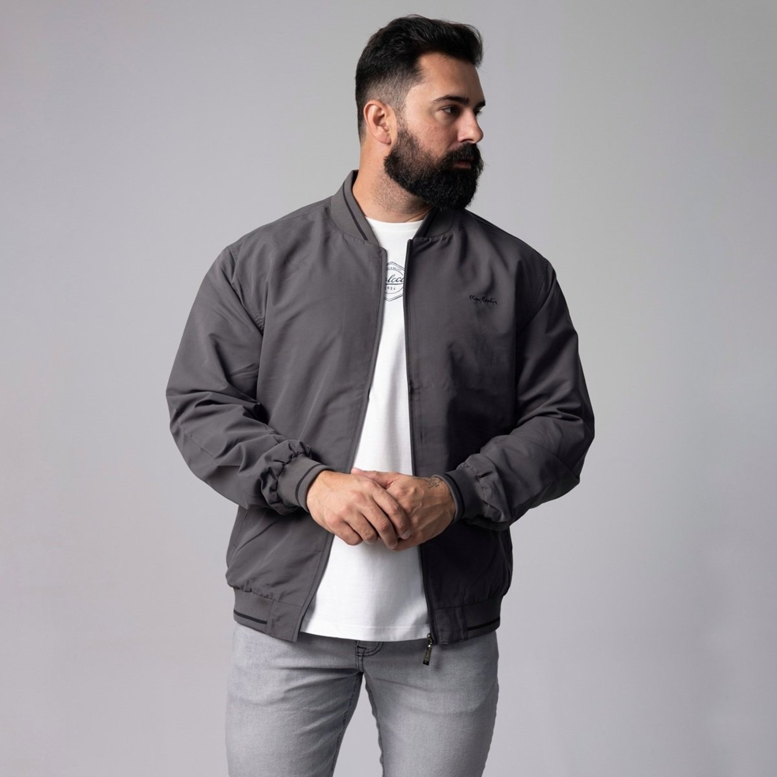 Jaqueta Pierre Cardin Clássica Masculina Grafite