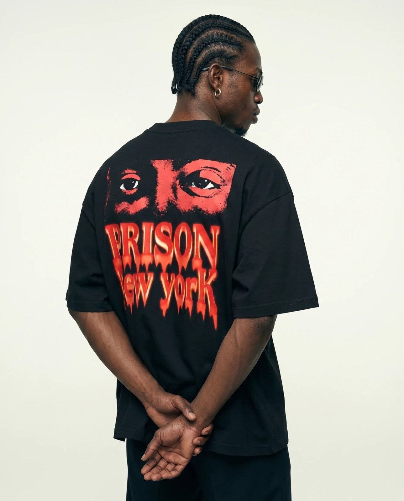 Camiseta Oversized New York Red Vision Preta Preto