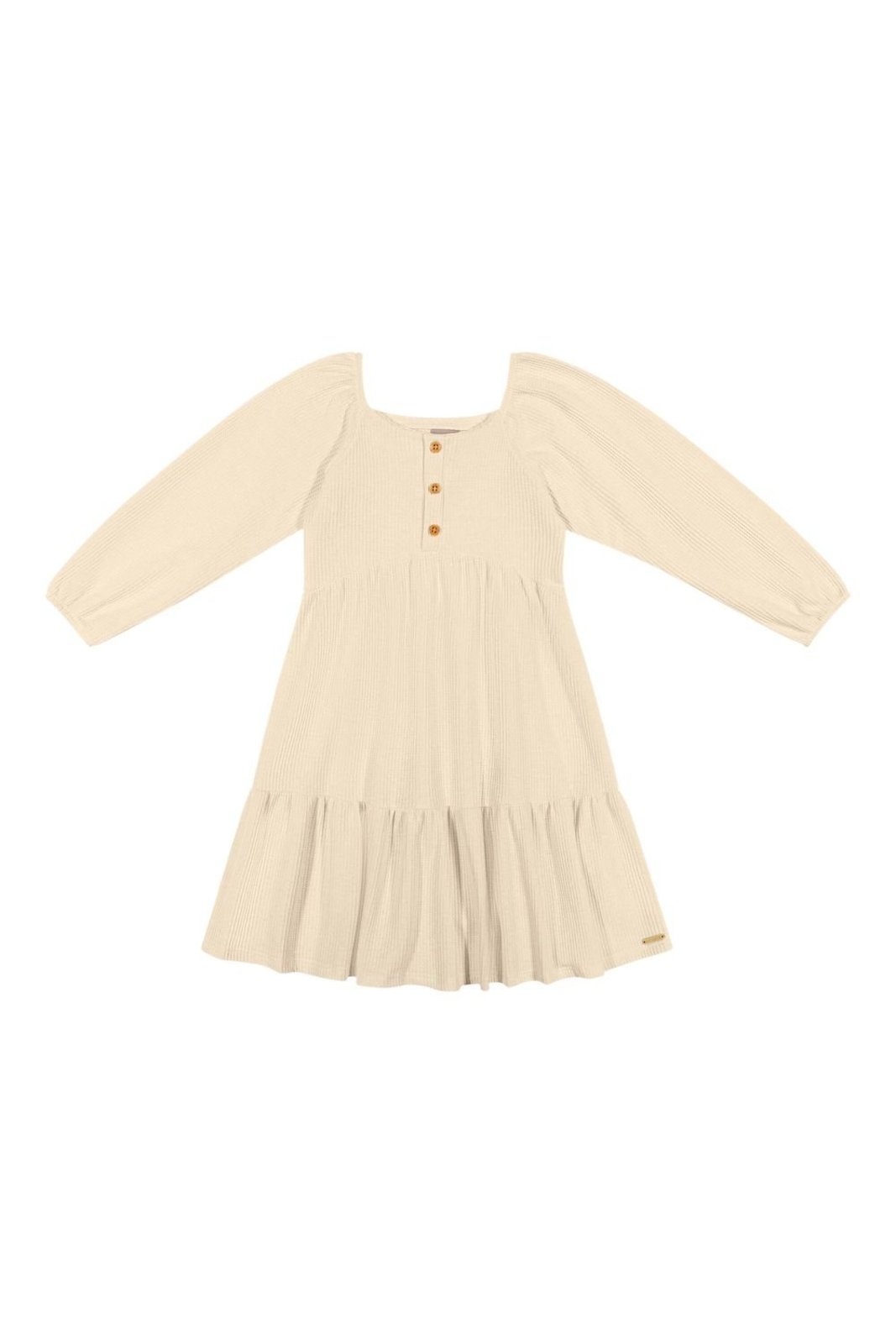 Infantil - Vestido Menina Malha Tricô Colorittá Bege