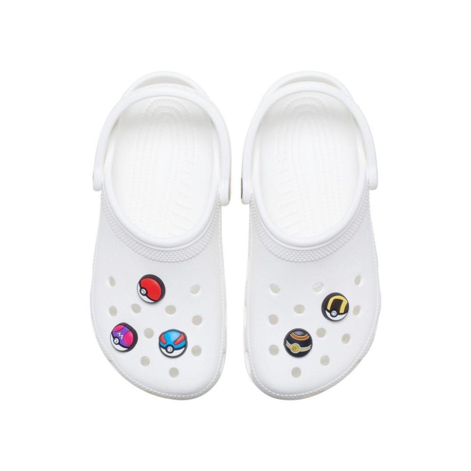 Vista 3 Infantil - Jibbitz™ Pokebola Pack com 5 Peças Crocs branco