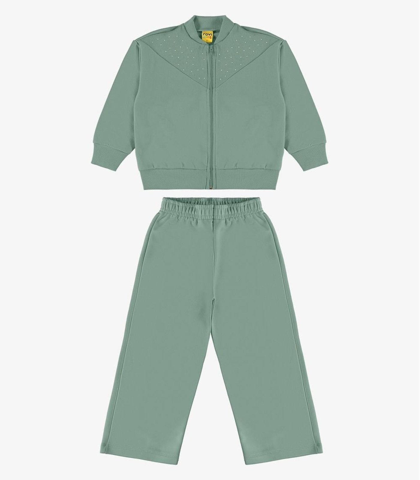 Infantil - Conjunto Jaqueta com Wide Leg Moletom Rovi Verde