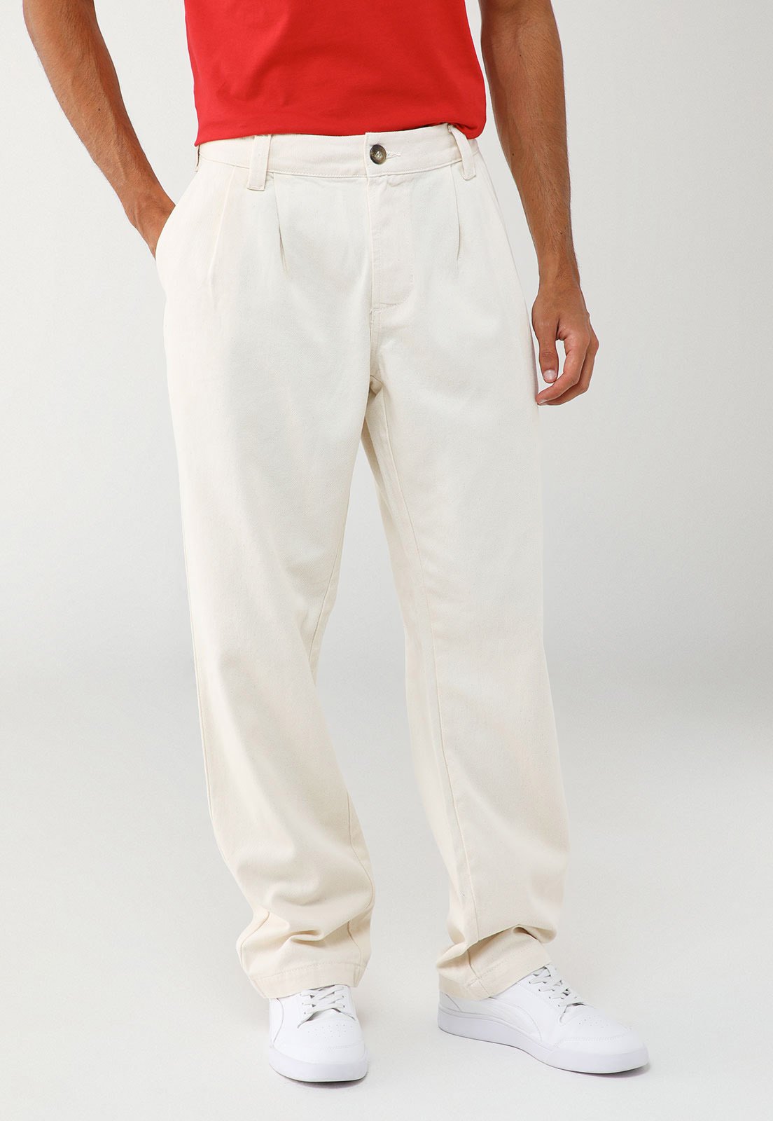 Calça Sarja Reta Masculina Colcci Off-White