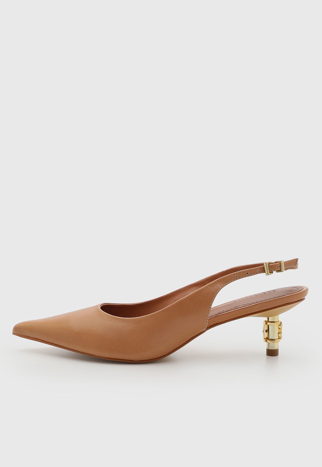 Scarpin Feminino Santa Lolla Slingback Couro Bege