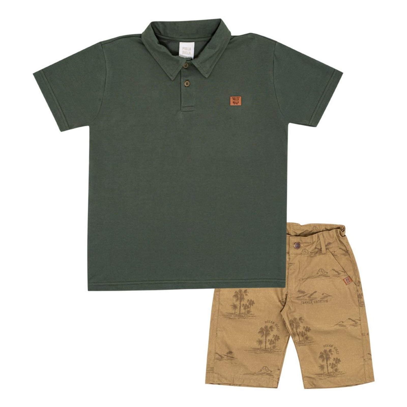 Infantil - Conjunto Menino - Militar - 50783-356 Verde