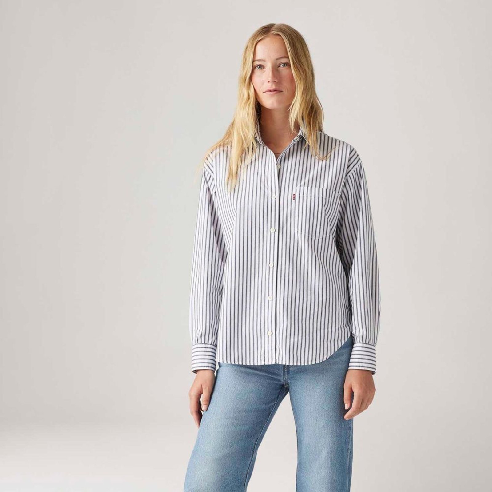 Camisa Jeans Levi’s® Harlie Azul Manga Longa