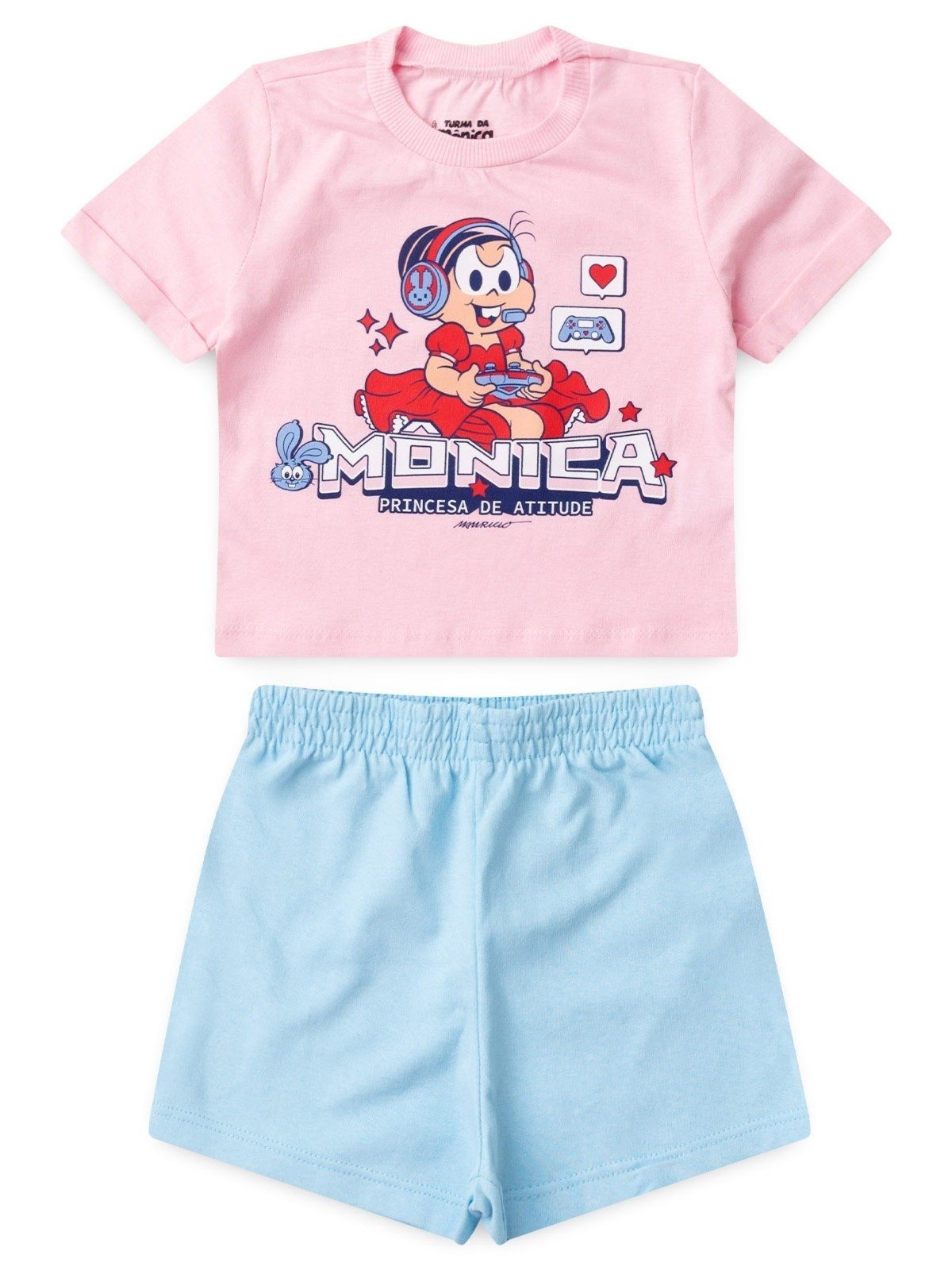 Infantil – Conjunto Turma da Mônica Princesa De Atitude Rosa