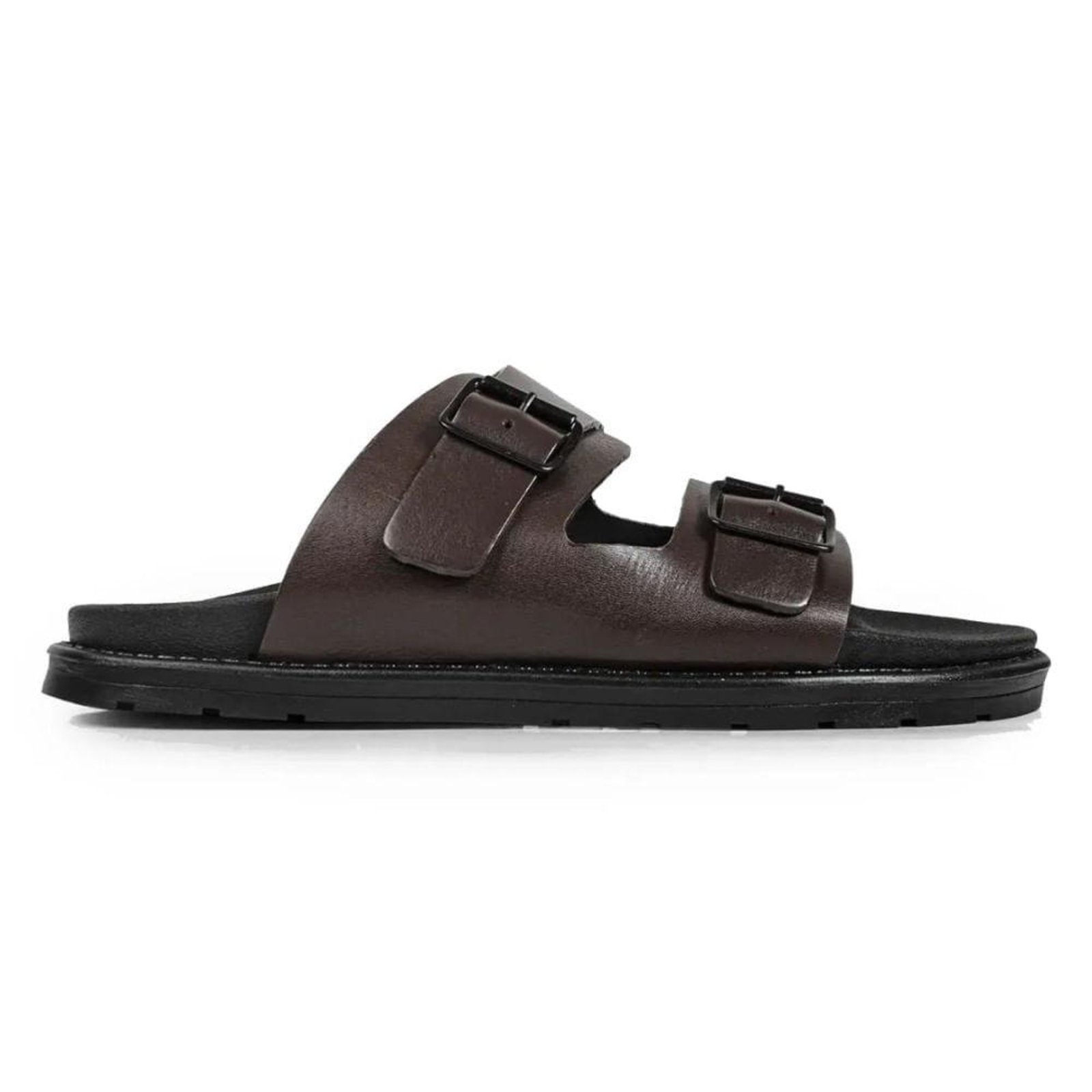 Chinelo Slide Masculino Ferracini Couro Café