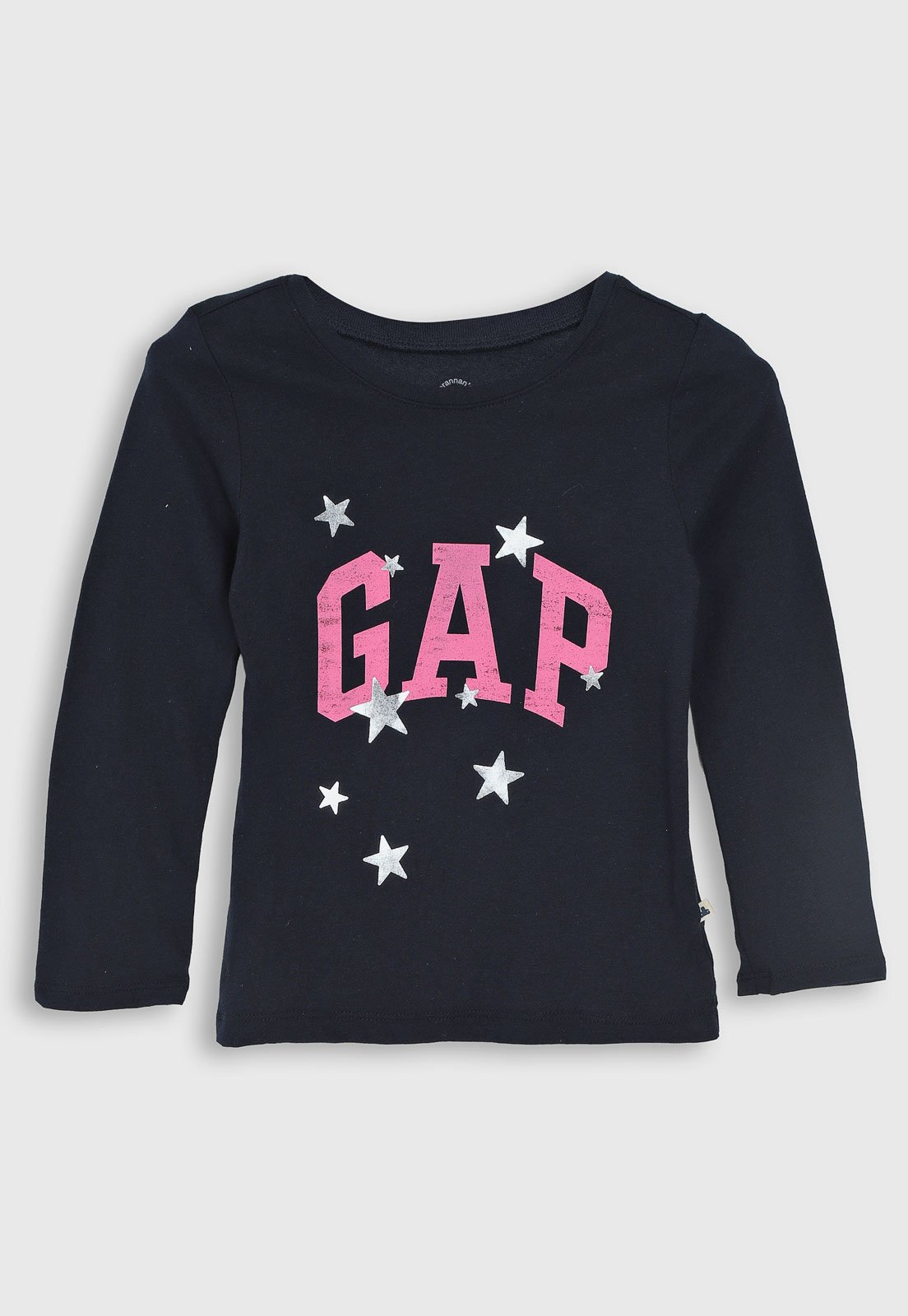 Vista 2 Camiseta GAP Manga Longa Logo Estrela azul marinho GAP azul marinho