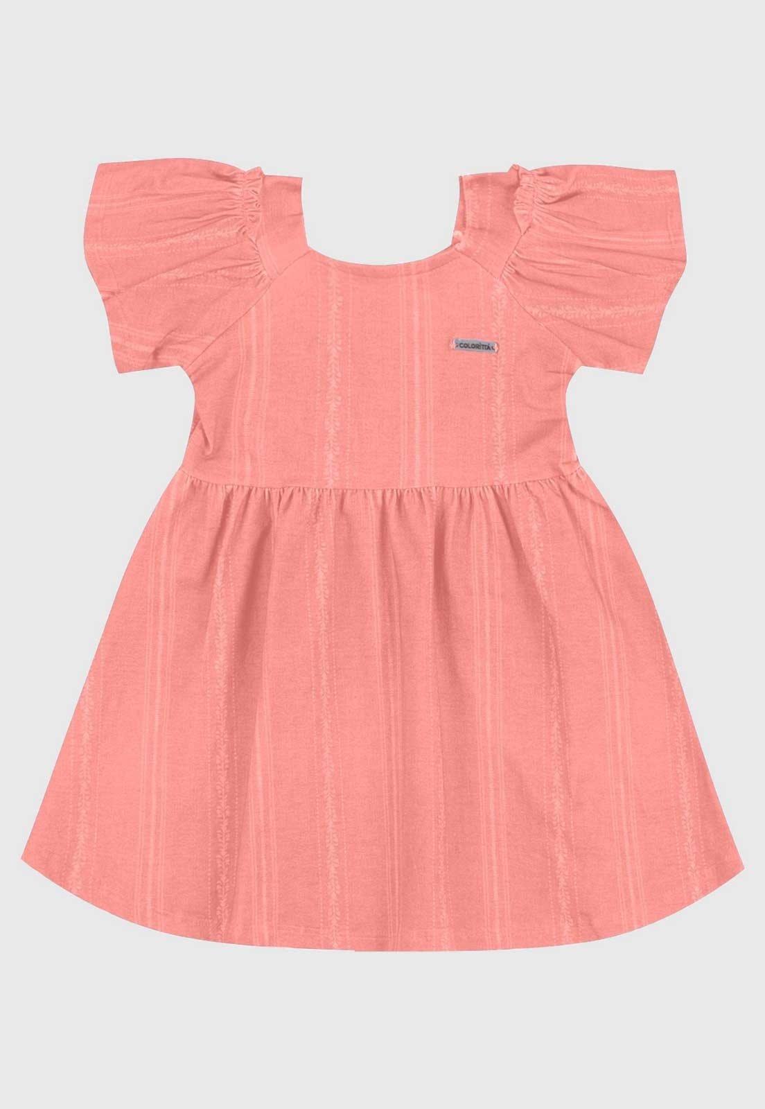 Vestido Colorittá Mangas Bufantes Rosa