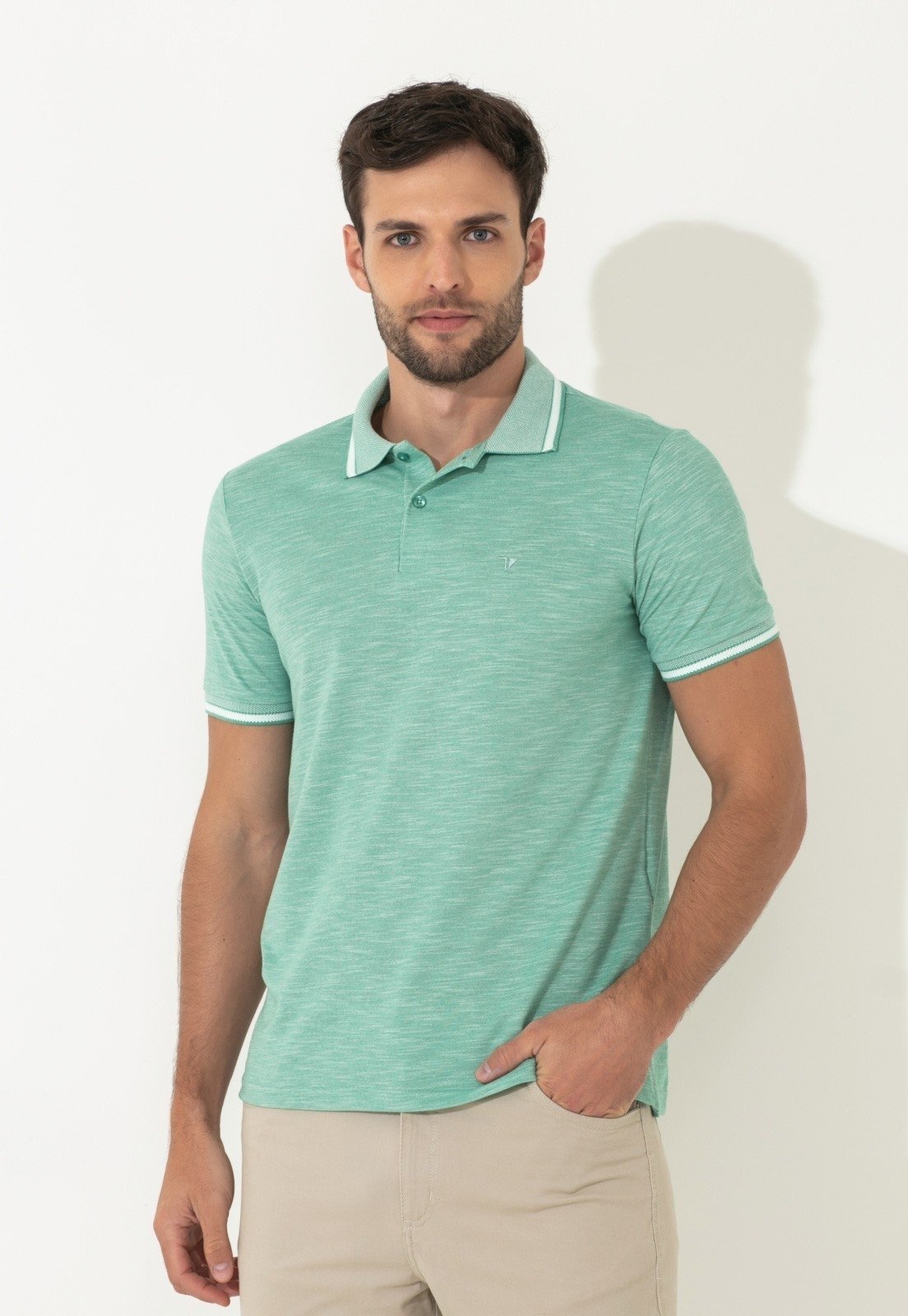 Polo Piquet Traymon Slim Verde Claro