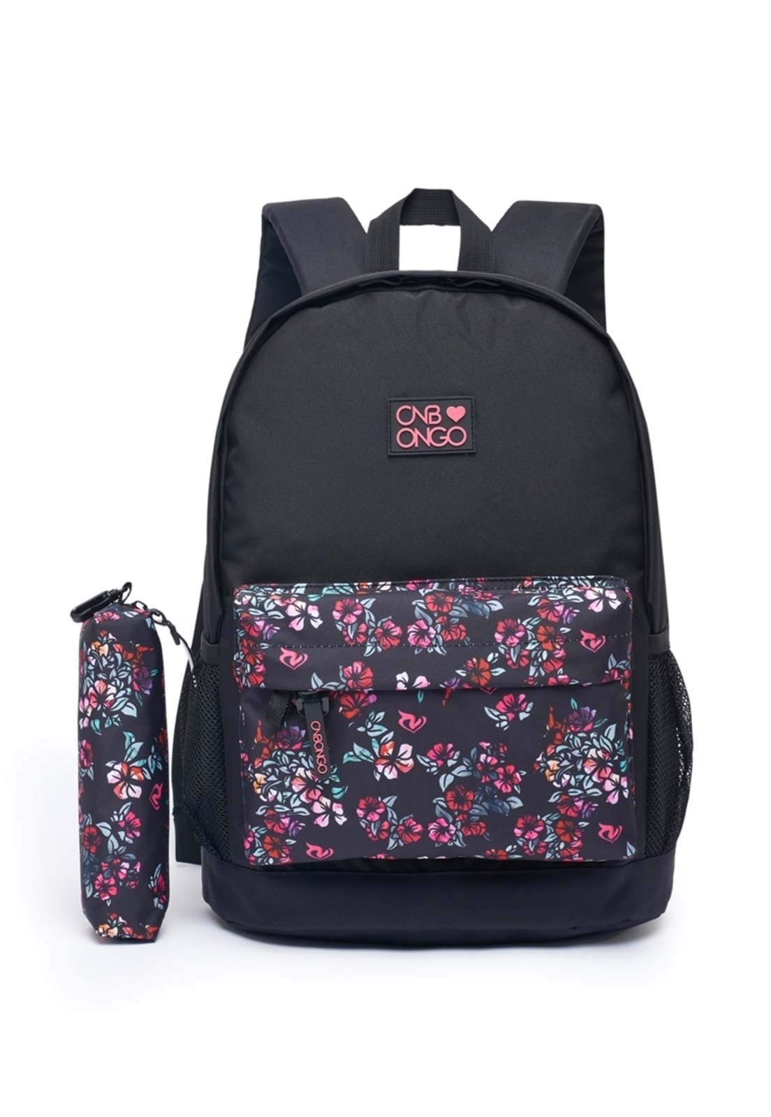 Kit Mochila Estojo Feminina Onbongo Escolar Faculdade Viagem