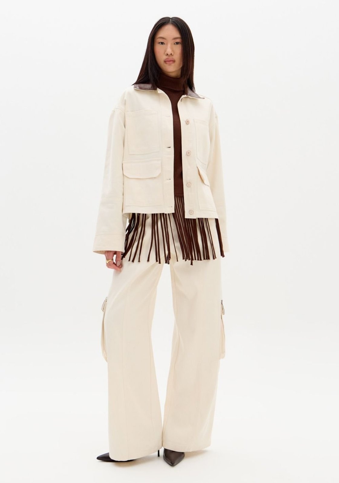 Calça Sarja Wide Leg Cintura Média My Favorite Things