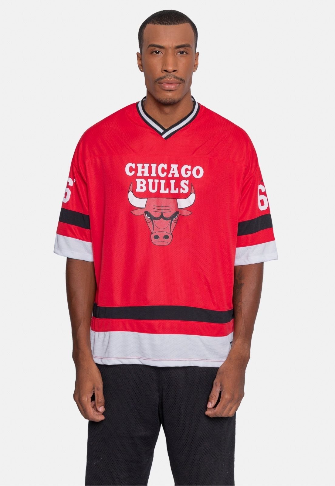 Camiseta NBA Oversize Chicago Bulls Vermelha