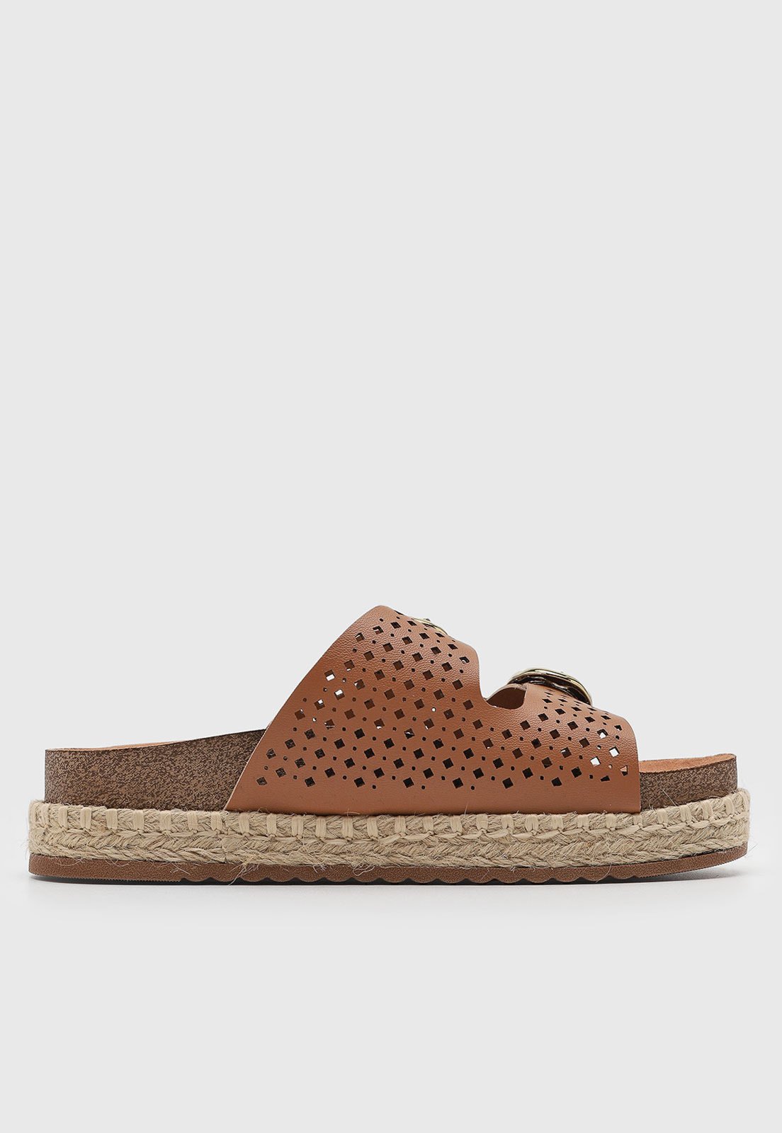 Vista 3 Sandália Feminina Beira Rio Espadrille Fivelas marrom BEIRA RIO marrom