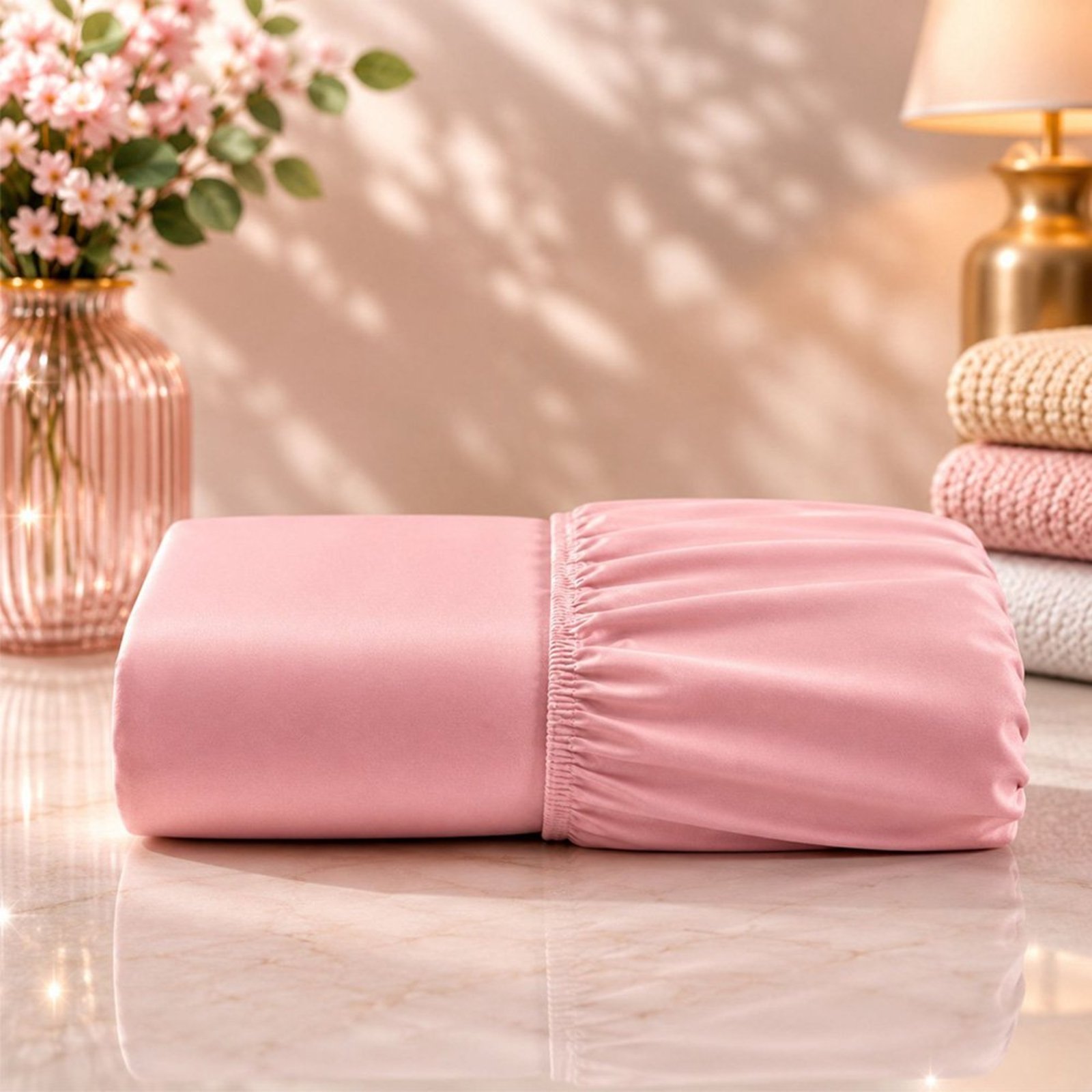 Jogo de Cama Lençol Quality King Micropercal 600 fios Macio - Rosê