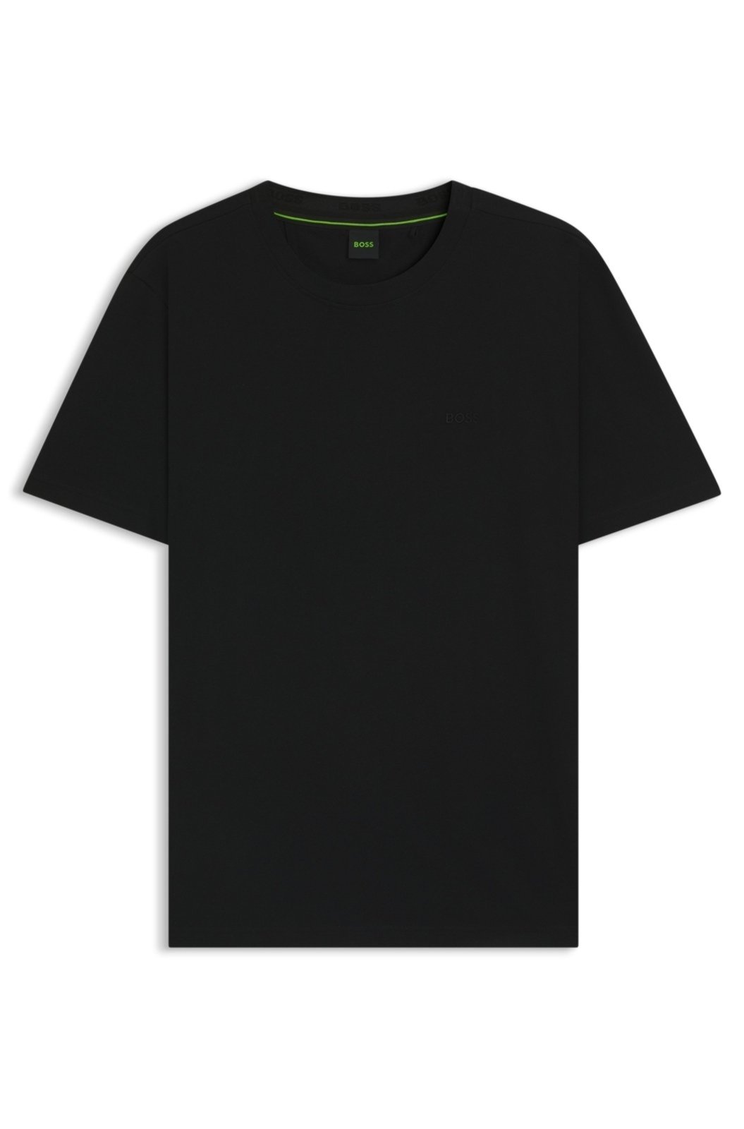 Camiseta De Algodão Piqué Com Tecido Em Jacquard
