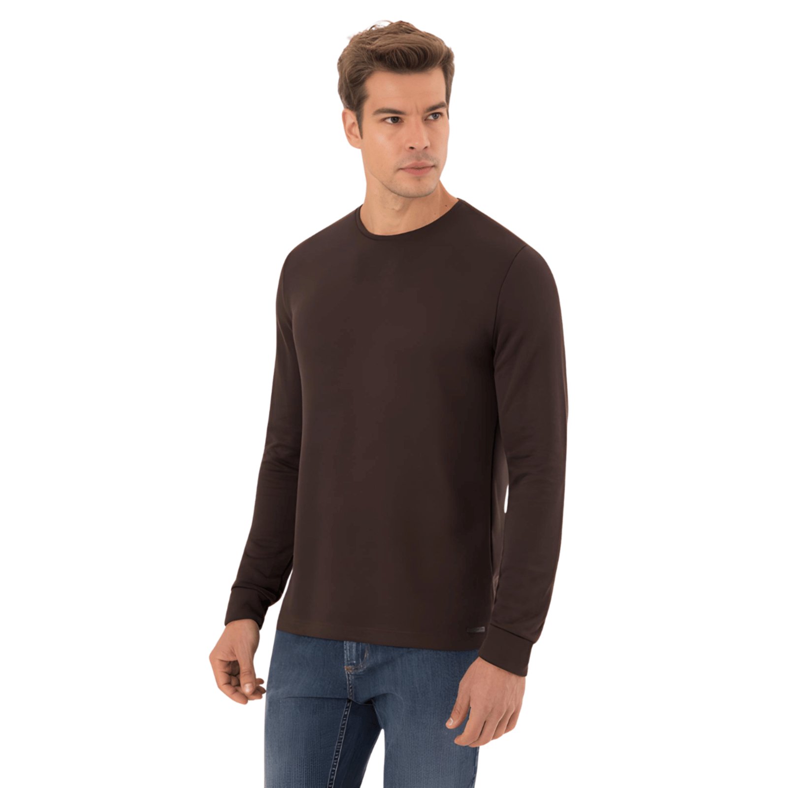 Camiseta Masculina Manga Longa Malha Tricô Hangar 33