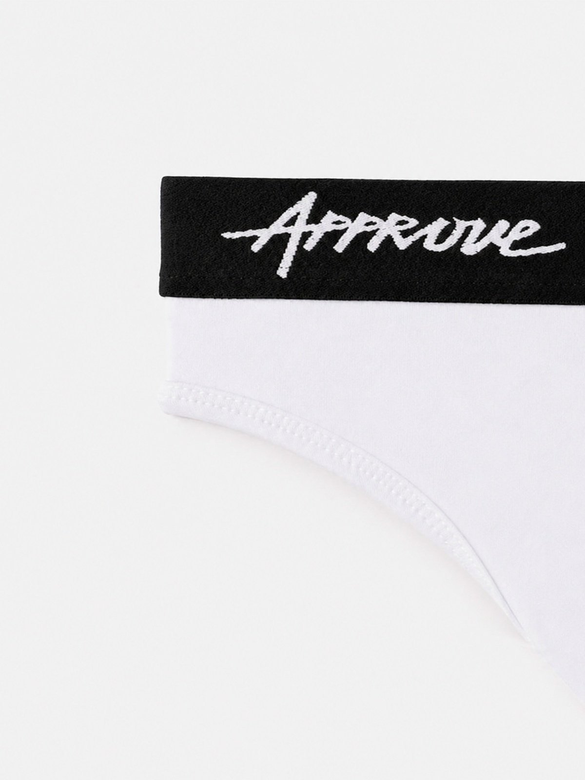 CALCINHA APPROVE UNDERWEAR - BRANCO E PRETO