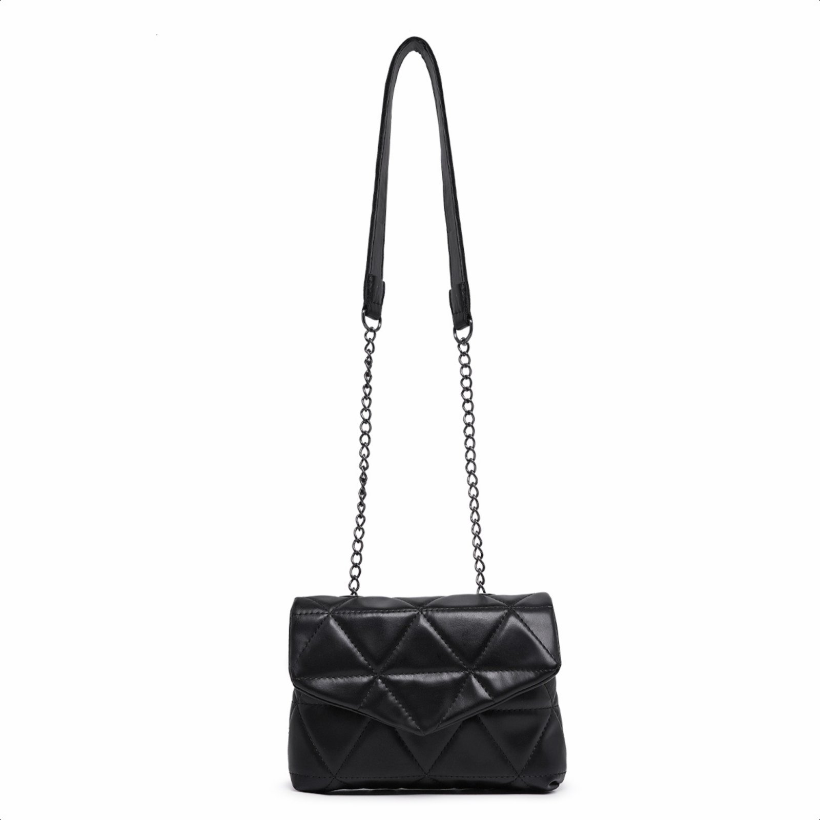 Vista 3 Bolsa Preta Clutch Elegante Bordado Triangulo Alça Tiracolo Ombro Moda Feminina Festa Noite E Carteira CARMELO SHOES preto CARMELO SHOES preto
