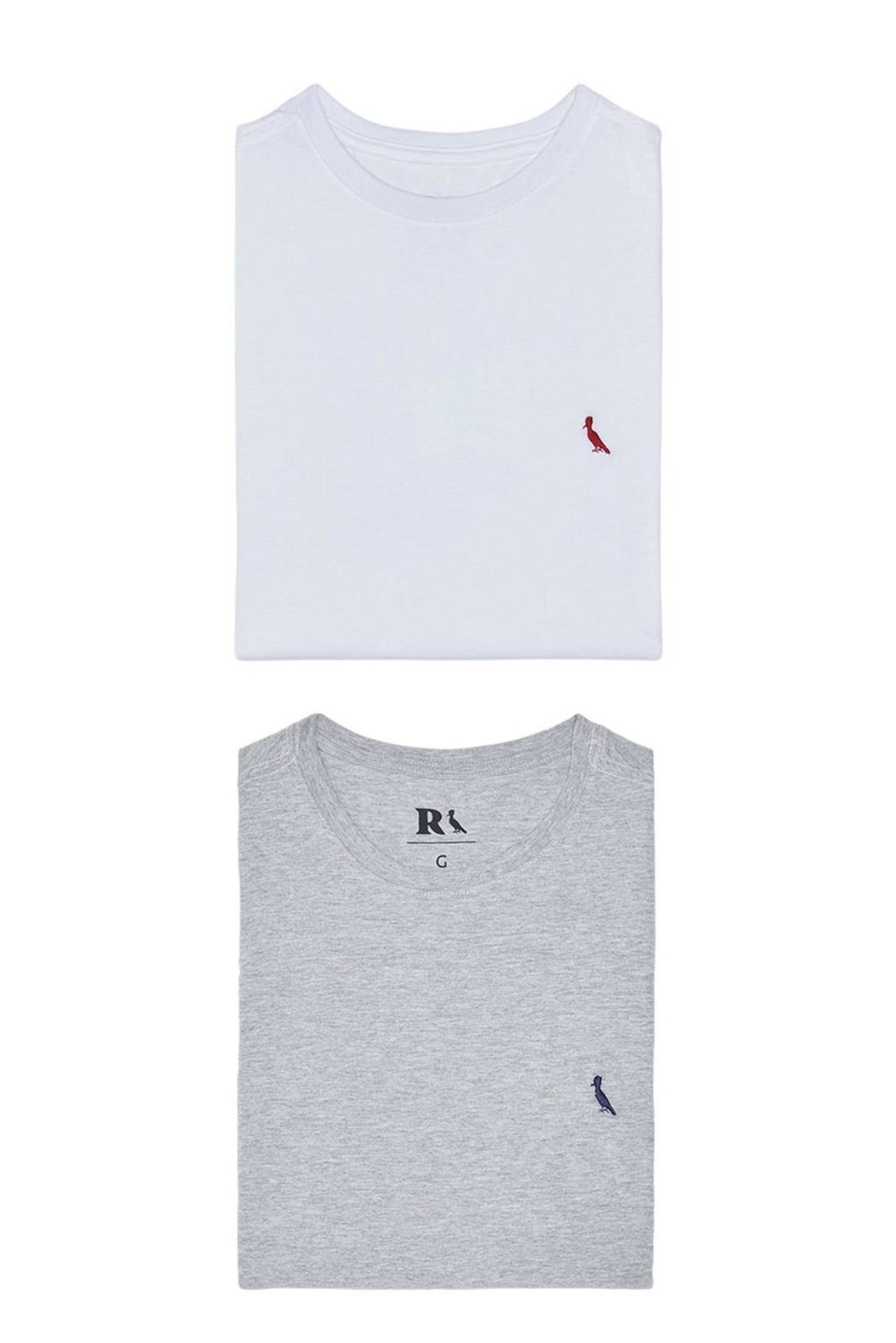 Kit 2 Camisetas Básicas Brasa E Gota Pica Pau Bordado Reserva Branco