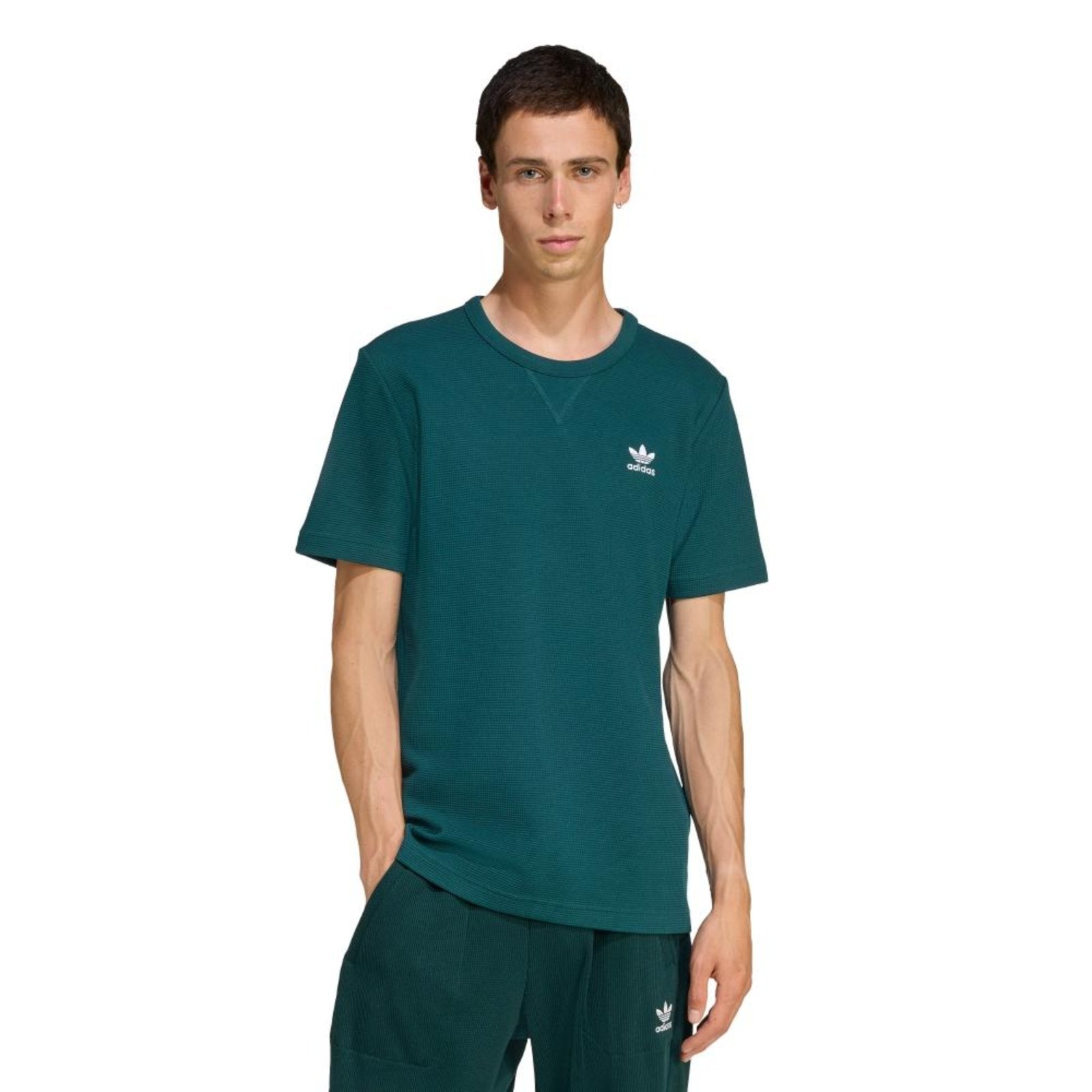 Camiseta Waffle Trefoil Essentials adidas Originals Verde