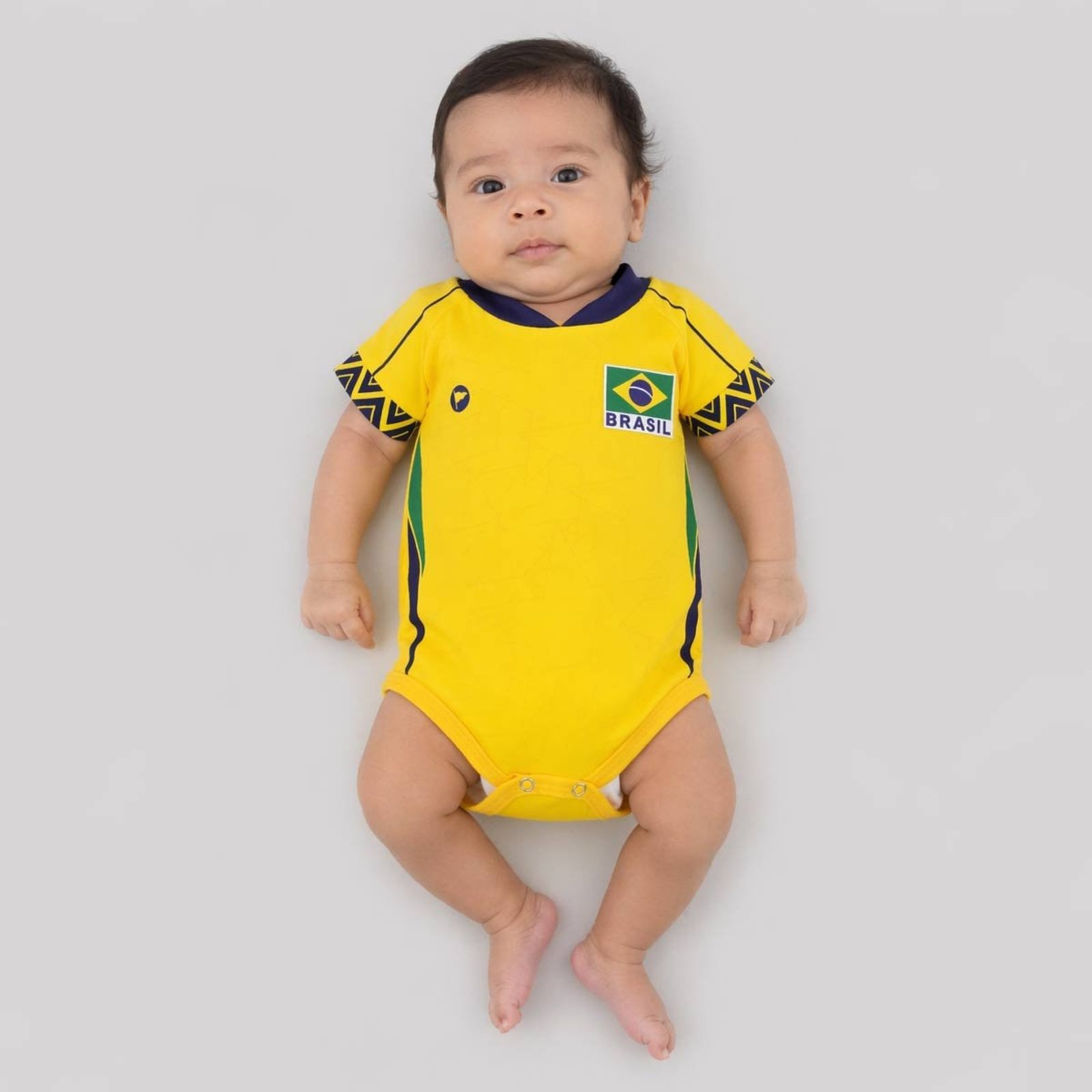 Infantil - Body Torcida Baby CBV Amarelo