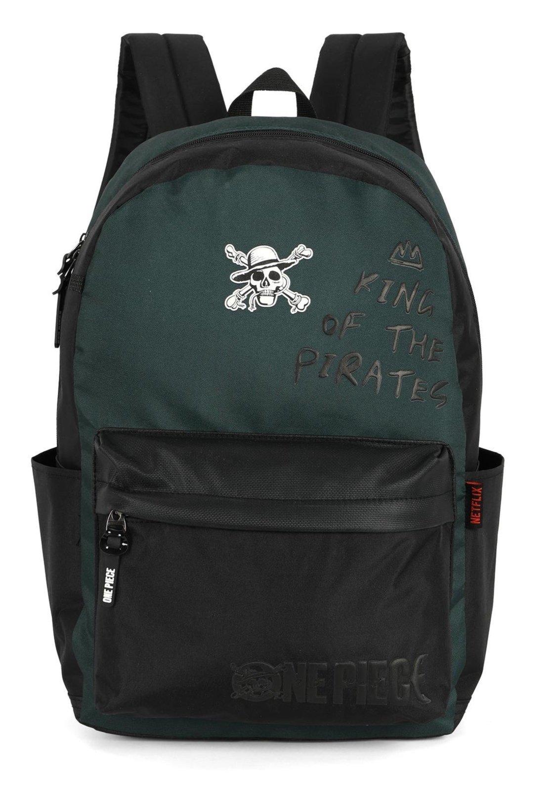 Vista 2 Infantil - Mochila de Costas Média Juvenil One Piece Alto Relevo Luxcel vermelho Luxcel vermelho