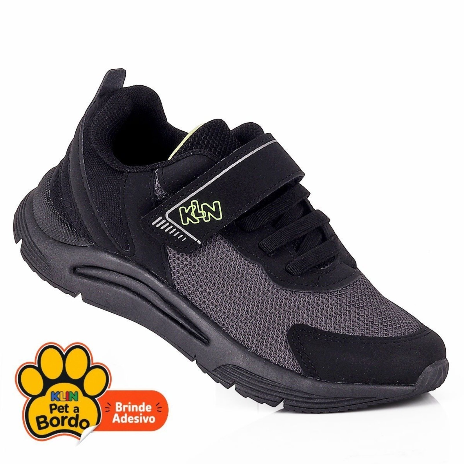 Infantil - Tenis Escolar Menino New Sport KLIN - Preto