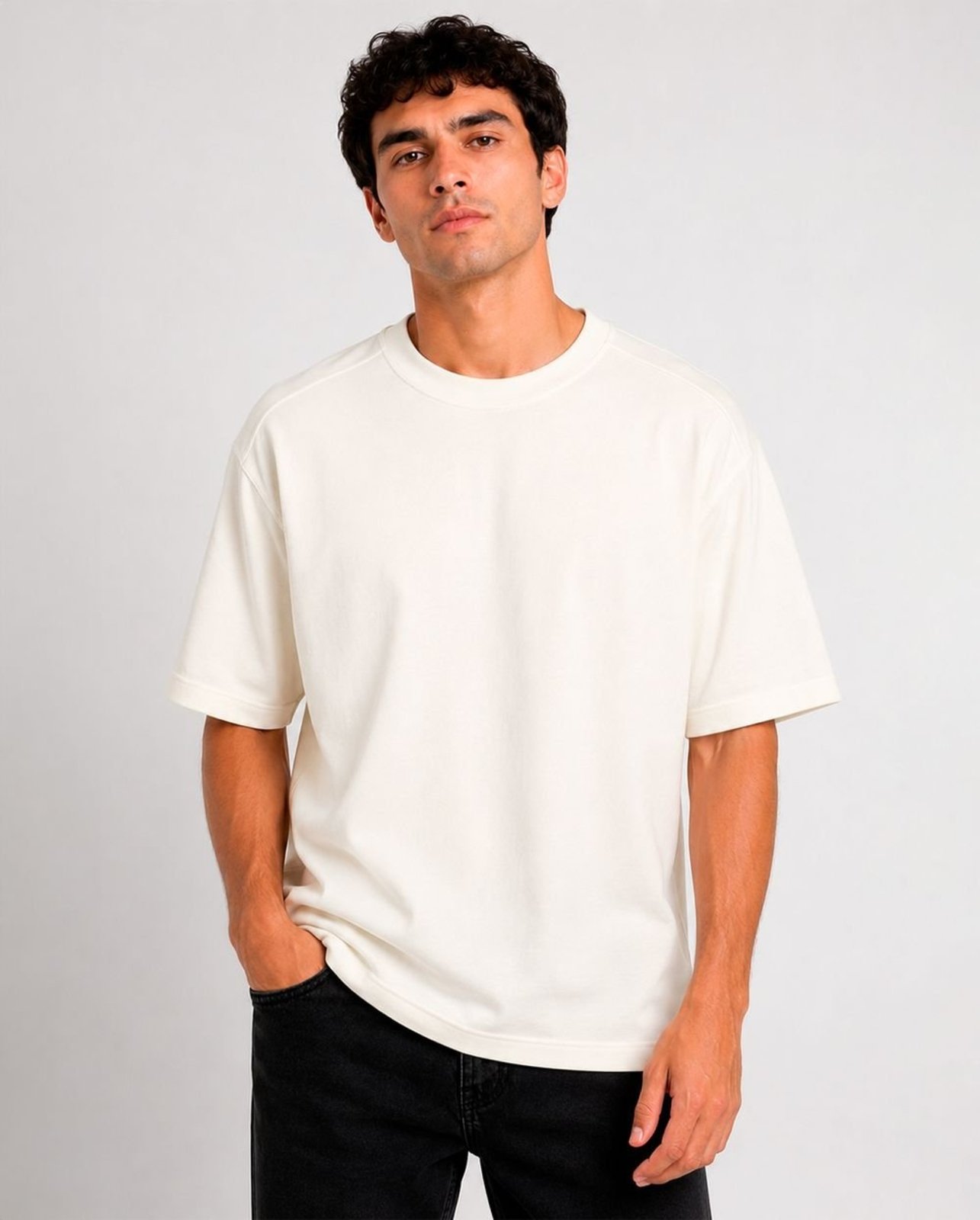 Camiseta Masculina Oversize 80092 Off White Consciência