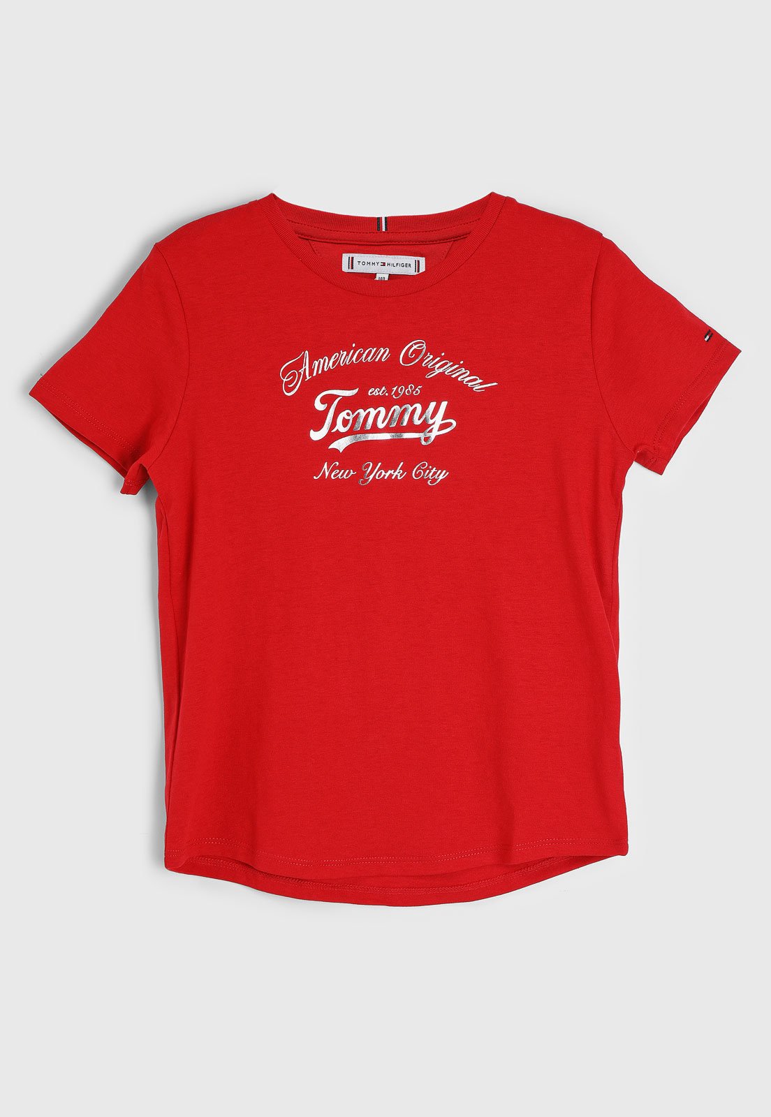 Infantil – Camiseta Manga Curta Tommy Hilfiger Logo Vermelha