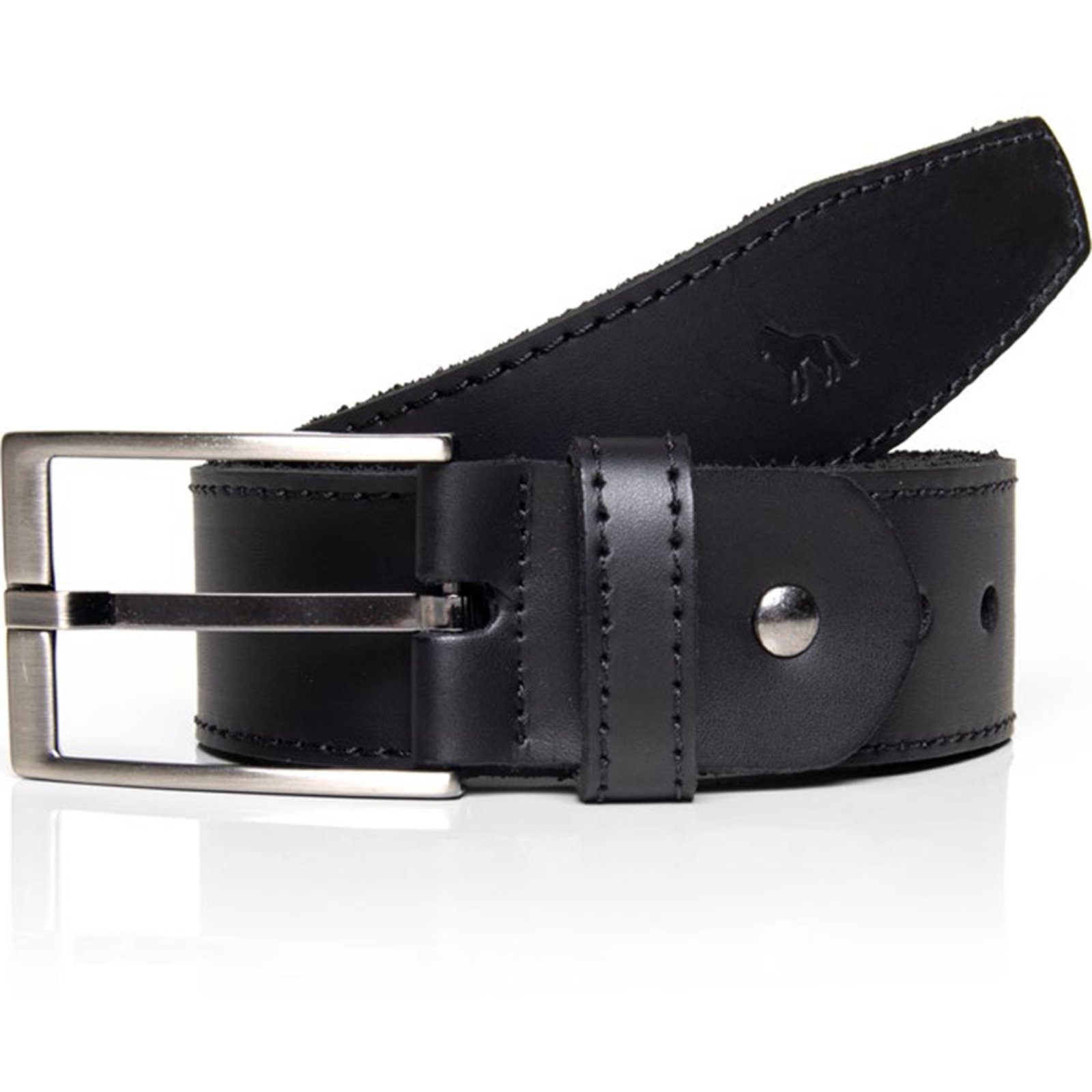 Cinto Couro Acostamento Square Pr25 Preto Masculino