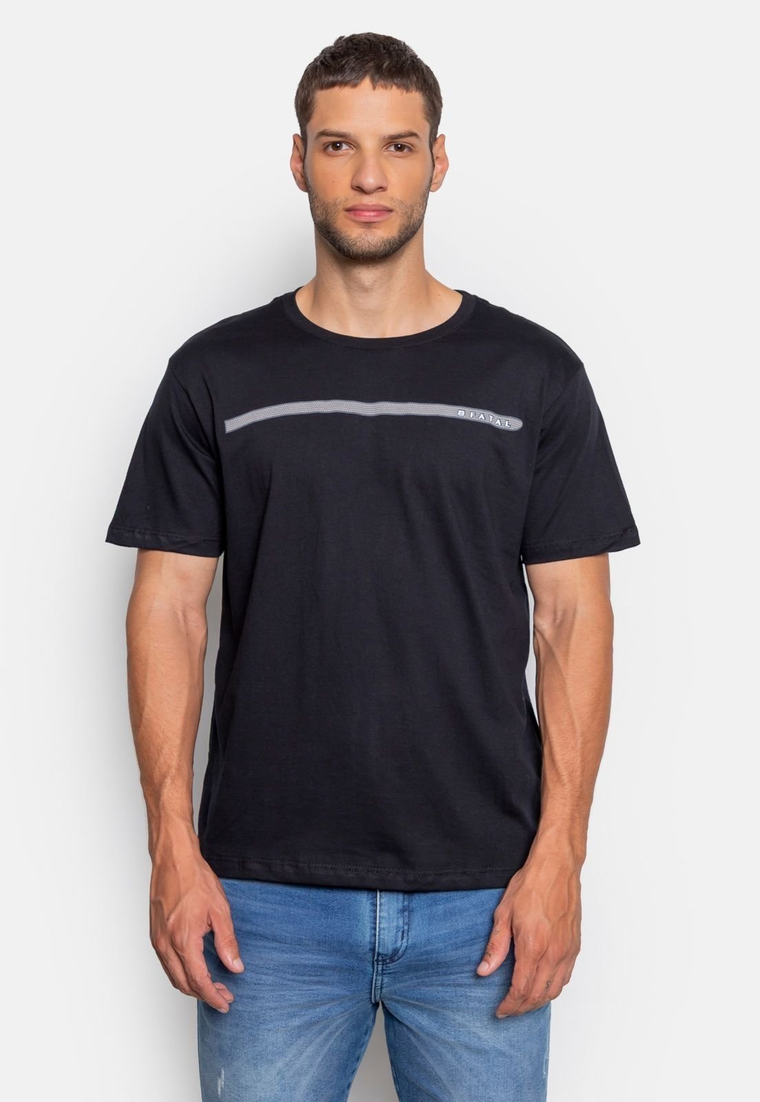 Camiseta Fatal Estampada Dot Preta