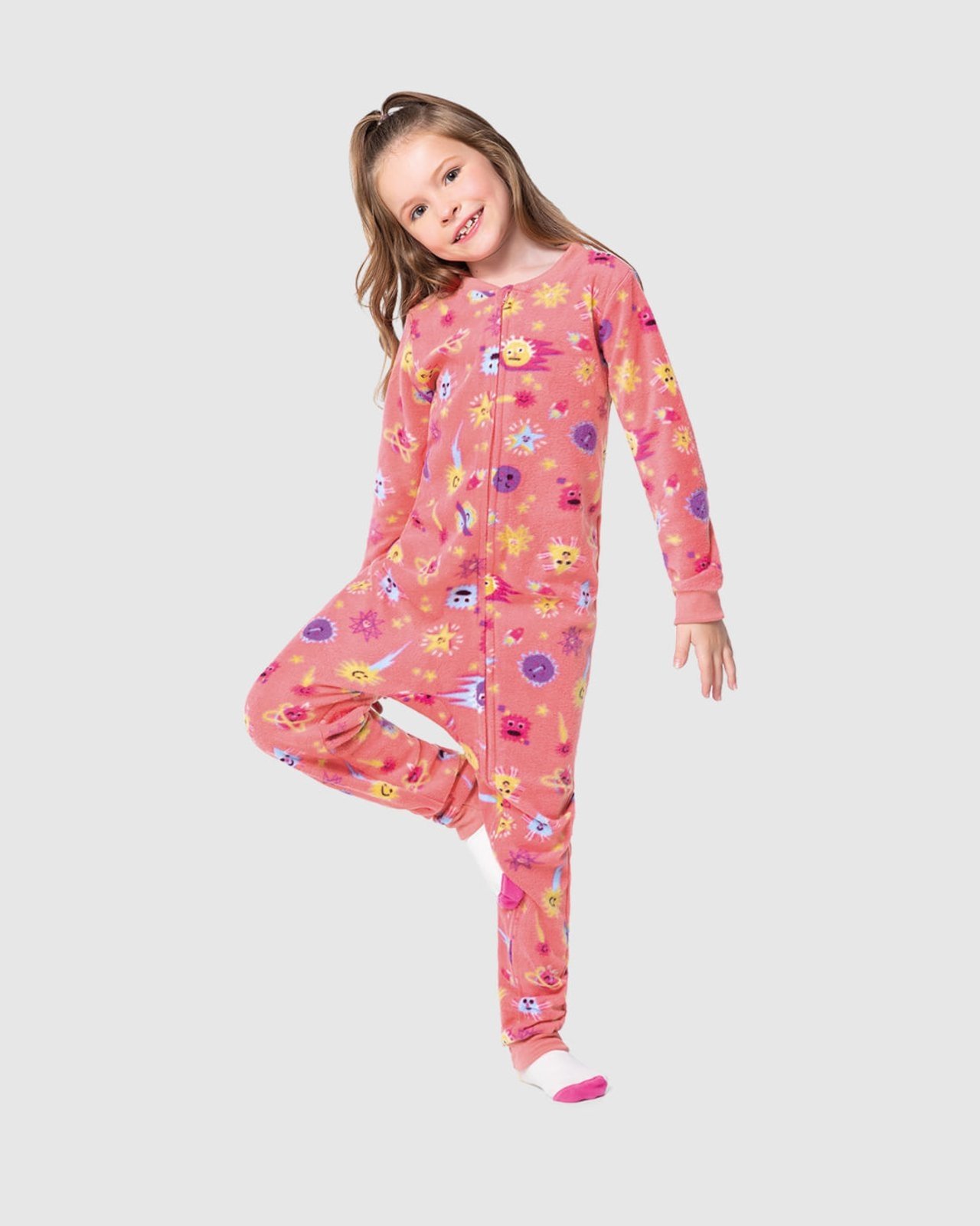Pijama Macacão Unissex Estampado Em Soft Malwee