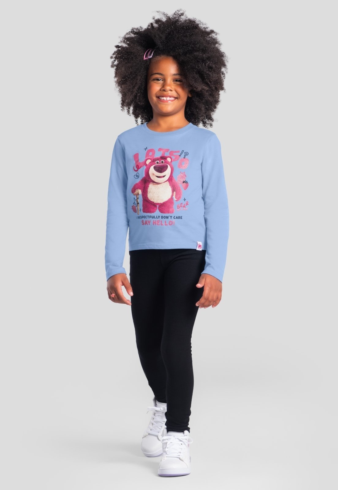 Infantil - Blusa menina em malha do Lotso com glitter Brandili