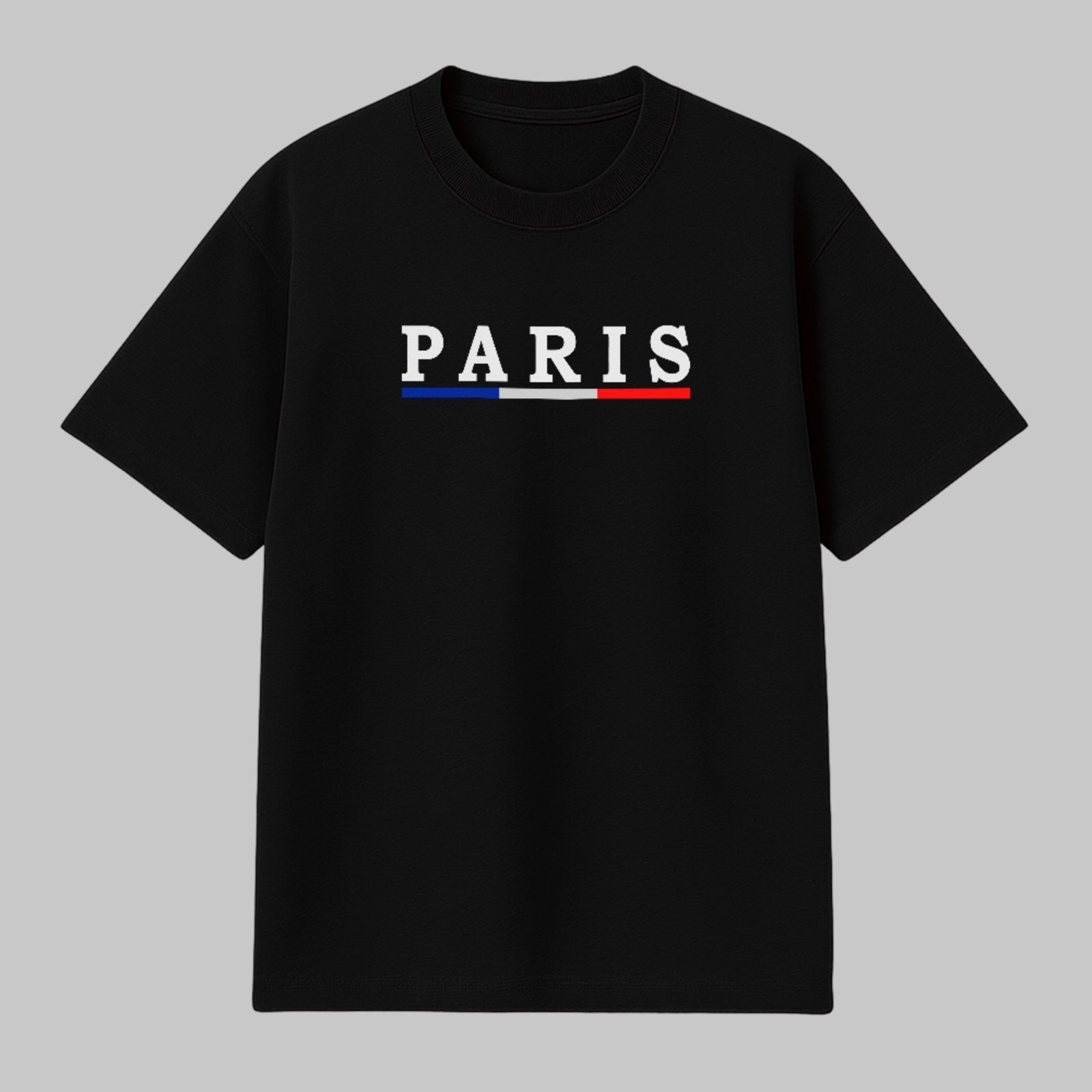Camiseta Básica Paris Minimalista Estilo Conforto e Elegância Preto