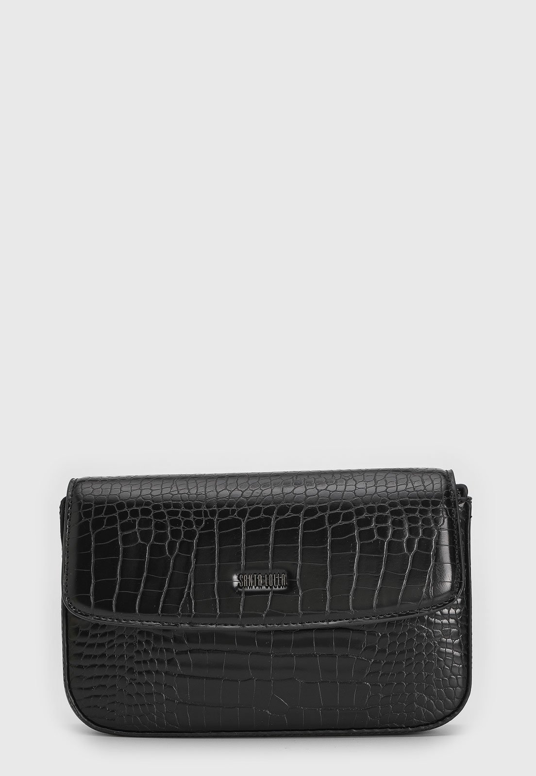 Bolsa Feminina Santa Lolla Croco Preta