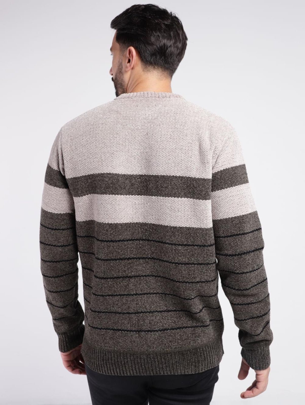 Vista 3 Suéter de Tricot Elétron Masculino marrom Elétron marrom