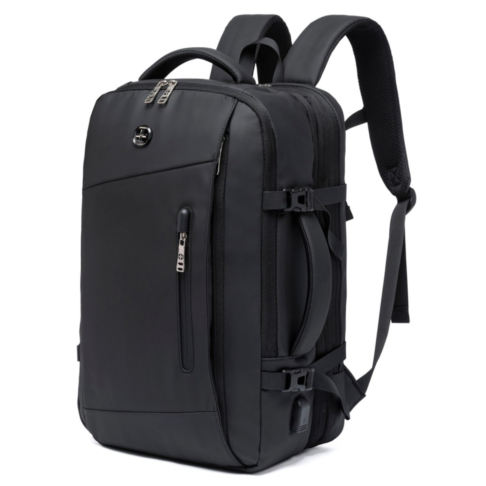 Mochila Executiva Viagem Grande Notebook Feminina Masculina Crossgear Preta