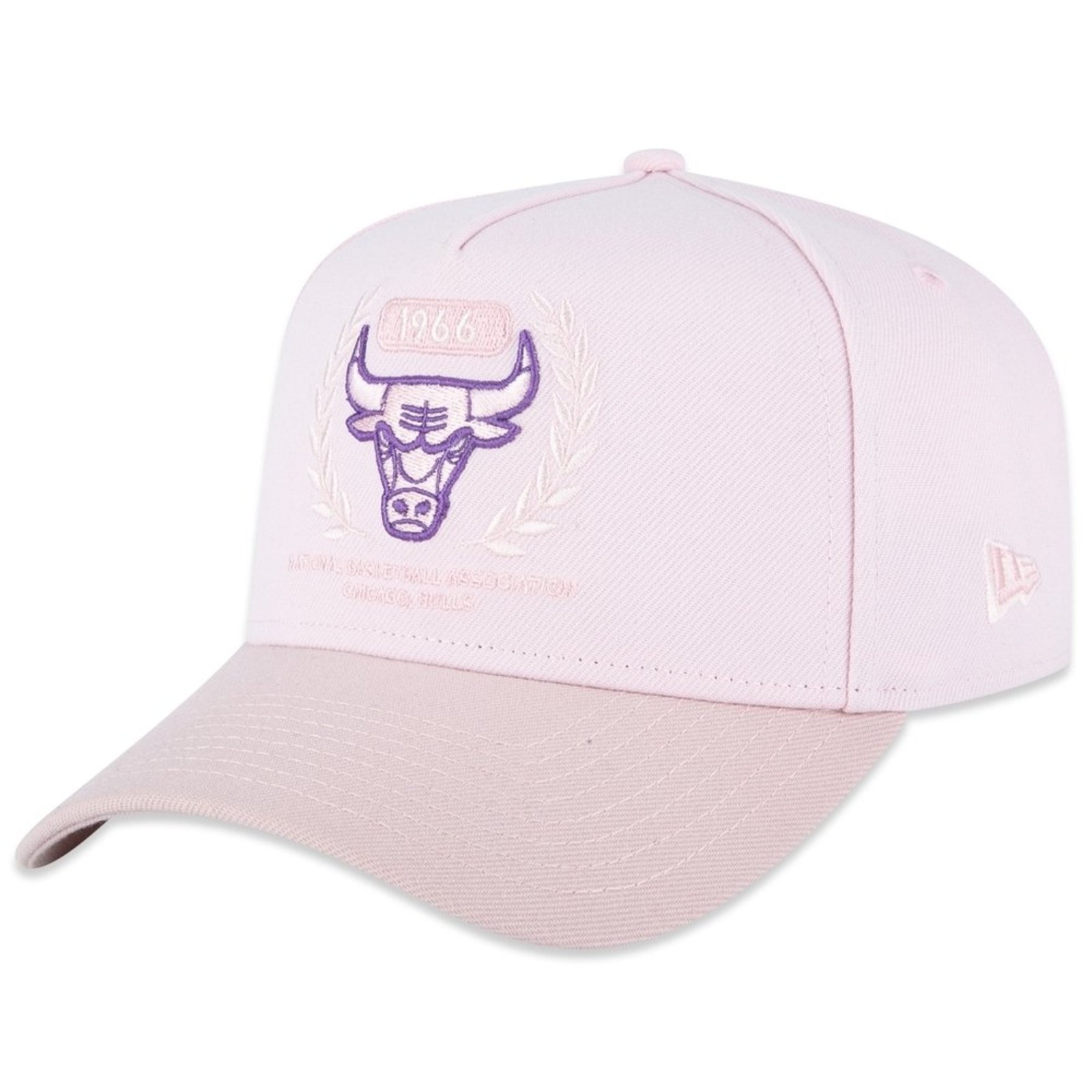 Bone New Era 9FORTY A-Frame Chicago Bulls NBA Rosa